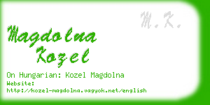 magdolna kozel business card